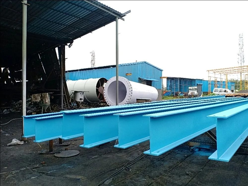 Protective coating on fabricated steel